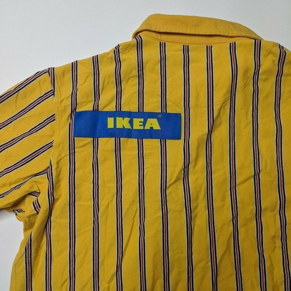 Ikea Yellow Striped Employee Uniform Shirt - Picture 5 of 7